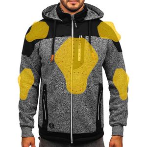 Sweat à capuche polaire coupe-vent nouveau design pour motos sweats à capuche de course de moto à fermeture éclair avec coussinets en deux couleurs plus les options de taille - Product Image 4