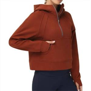 Customized Logo Hooded Quick Drying 100% Cotton <b>Fleece</b> <b>Hoodies</b> for <b>Women</b> Workout with OEM Service - Product Image 1