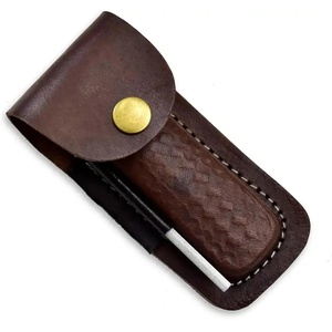 Cuchillo de Bolsillo Jexmoo OEM Hecho a Mano de Acero de Damasco Multifuncional de 7 Pulgadas, Grado Industrial, con Funda de Cuero, para Regalo de Aniversario - Product Image 4