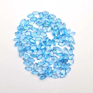 Topacio Azul Suizo Natural, Corte Marquesa, 4mm 8mm, Piedra Preciosa Suelta Facetada, Venta al Por Mayor, Para Fabricación de Joyería y Colgantes - Product Image 6