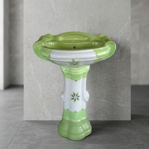 Luxury Floor Standing Granite Public Round Hand Wash Basin Sink with Pedestal Hotel Bathroom Lavabo - Product Image 6