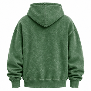 Sweat à capuche vintage délavé de qualité supérieure, coupe oversize, en molleton de coton épais, style streetwear, fabricant OEM ODM - Product Image 2