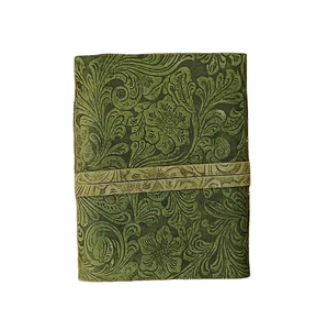 Custom Logo Green Genuine <b>Leather</b> Journal Hardcover Sketchbook Notebook Vintage <b>Leather</b> Journal <b>Diary</b> <b>Leather</b> Bound Journal - Product Image 3