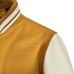 Chaqueta Letterman de Invierno para Hombre, Estilo Deportivo Clásico, Cálida, Casual, Manga Larga, Botones Cubiertos, Logotipo en la Parte Delantera - Product Image 3
