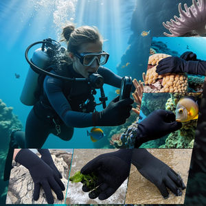 Guantes de Buceo de Secado Rápido Antideslizantes con Diseño Precurvado para Reducir la Fatiga de las Manos, Ideales para Surf, Paddle Boarding y Mantenimiento Acuático - Product Image 4