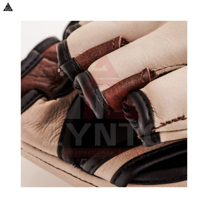 Nouveaux gants de combat demi-doigts en cuir respirant pour la boxe, le kick-boxing et l'entraînement MMA - Product Image 3