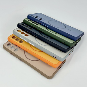 For Samsung Pure Color TPU PC <b>Phone</b> Case With Magnetic <b>Ring</b> Wireless Charging Support - Product Image 2