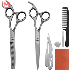 Ensemble de ciseaux de coiffure professionnels pour hommes, femmes, animaux domestiques, salon à domicile, kit de coupe pour barbier, fabricant de kits d'outils de barbier OEM - Product Image 2