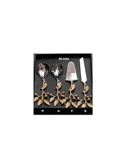 ชุดเครื่องใช้บนโต๊ะอาหาร24ชิ้นลายราชวงศ์สีทองย้อนยุคชุดเครื่องใช้บนโต๊ะอาหาร Zahid ส่งออกสำหรับงานกิจกรรมทำจากเหล็กกระจก - Product Image 5