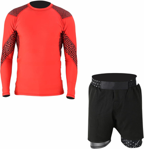 Fournisseur professionnel d'ensembles de rashguards MMA personnalisés, t-shirts et shorts de compression à séchage rapide, marque privée - Product Image 4