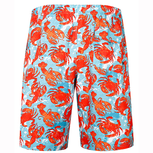 Shorts de plage décontractés pour hommes, sur mesure, avec taille élastique et cordon de serrage, couleur unie, séchage rapide - Product Image 2