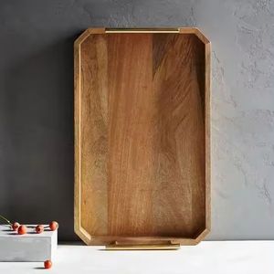 Plateau de service en bois de qualité supérieure pour le thé, le café, le petit-déjeuner, fait main, personnalisé, pour la table, les maisons et les cafés - Product Image 5