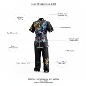 Uniforme de Artes Marciales de Karate de Marca Privada Aceptado, Conjunto Personalizado de Top de Manga Corta y Pantalones Cómodos y Suaves para Wushu Tai Chi - Product Image 2