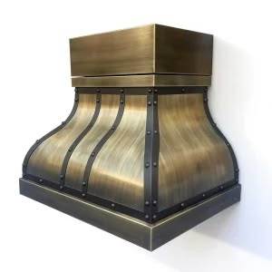 Hotte de cuisine en laiton exquise avec une finition artisanale magnifique, purification d'air fiable, pièce maîtresse haut de gamme pour la cuisine - Product Image 1
