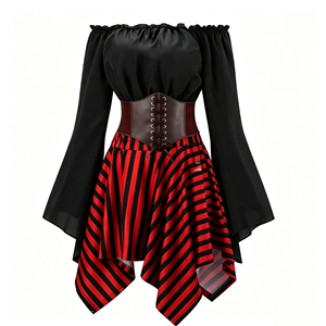 Nuevo Vestido de Pirata Sexy para Mujer, Disfraz de Halloween, Disfraz Medieval de California para Mujer, Vestido de Pirata - Product Image 4