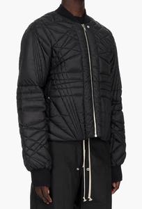 Unisex Quilted Filled Puffer <b>Jacket</b> Stand Collar Zipper Front Windproof Casual Winter Outerwear Long Length Regular Fit Color - Product Image 2
