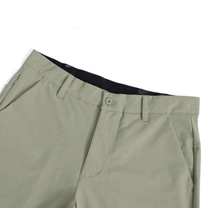 Shorts Bermuda Homme Noirs 100% Coton Taille Mi-Haute Style Décontracté avec Poches Fermeture à Cordon Couleur Unie Tissu Tissé Séchage Rapide - Product Image 4