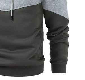 Vente en gros de sweats à capuche imprimés de haute qualité à prix bas, OEM ODM, mode vintage américaine, sweat à capuche à empiècements pour homme - Product Image 5