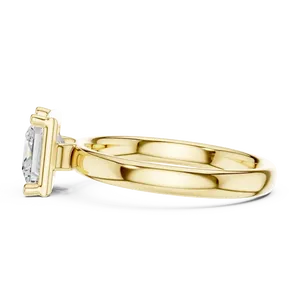 Bague Solitaire de Fiançailles en Or Personnalisé avec Diamant de Laboratoire Rond Brillant de 2 carats, Sertissage Cathédrale à Six Griffes, Bijou Intemporel - Product Image 3
