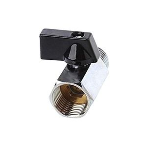 100% laiton de haute qualité demi-tour/tour complet Mini robinet à boisseau sphérique finition chromée 1/2 "mâle X 1/2" femelle eau/gaz/fluide - Product Image 1