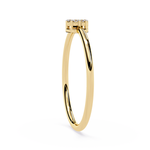 Anillo de Compromiso Clásico de Oro Amarillo de 14k con Diamante de Corte Brillante Redondo para Mujer - Product Image 6