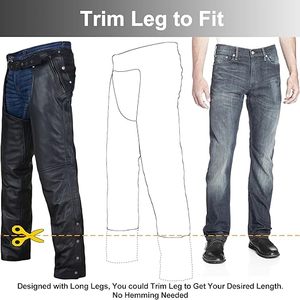 Leather <b>Chaps</b> for Men and Women – Premium Full Grain Customizable Western <b>Chaps</b> for Men-Motorbike & Horse <b>Riding</b> Wear - Product Image 4