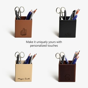 Soporte para Bolígrafos de Cuero Genuino - Organizador de Escritorio Ejecutivo Premium al por Mayor - Product Image 2