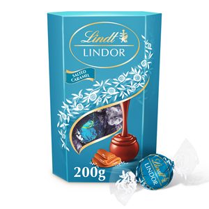 lindor salted caramel cornet 200g premium swiss chocolate <b>truffles</b> smooth creamy bulk wholesale gift <b>box</b> candy factory pricesale - Product Image 1