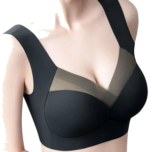 Breathable Shockproof Vest-Style Sports <b>Bra</b> Front Crisscross <b>Straps</b> Medium Support Spandex/Nylon Quick Dry Fitness Gym Yoga <b>Bra</b> - Product Image 1