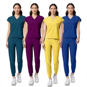 Ensemble uniforme de toilettage pour animaux de compagnie, multi-poches, infroissable, extensible, taille ajustable, unisexe, avec détection d'aiguilles, pratique - Product Image 3