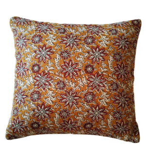 Funda de Almohada y Cojín de Lino Reversible con Estampado Floral Moderno, Impresa a Mano, de Algodón Liso para Uso en Hogar, Hospital y Hotel - Product Image 1