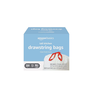 Sacs poubelles blancs de 13 gallons avec cordon de serrage, qualité supérieure, excellente tenue, pour cuisine - Product Image 6