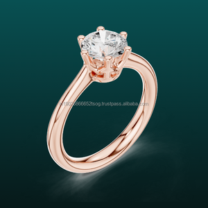 Anillo de Moda Étnico con Diamantes Cultivados en Laboratorio de 14K, RUBY RADIANCE, para Eventos Femeninos - Product Image 1