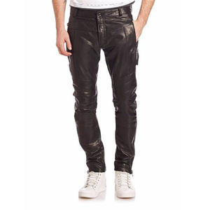 Pantalones de cuero para hombre más vendidos en línea, pantalones de cuero de alta calidad para uso casual. - Product Image 5