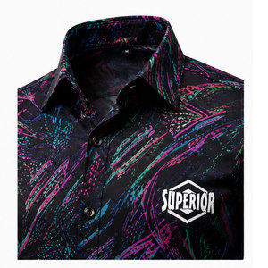 Chemise décontractée pour homme à motif floral, en tissu léger en mélange de coton, avec coutures de qualité supérieure et design estival élégant - Product Image 3
