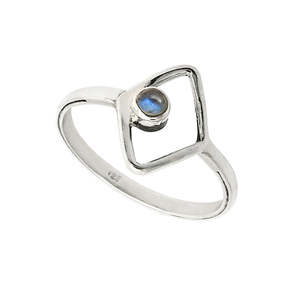 Anillo de labradorita de corte redondo único, plata de ley 925, anillos de compromiso hechos a mano, joyería fina de alta calidad en estilo bohemio. - Product Image 1