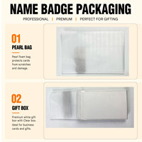 Badge nominatif LED personnalisé rechargeable RGB en acrylique transparent de qualité supérieure pour employés, personnel, visiteurs et événements de conférence