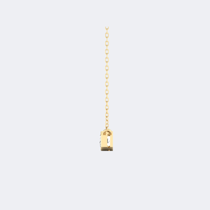 Collier solitaire en diamant serti clos à l'émeraude 0,80 carat total - Product Image 4