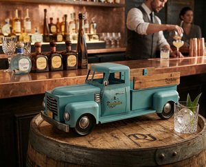Camioneta Coleccionable Don Julio 1942, Decoración Metálica Azul Vintage para la Cueva del Hombre, Bar o Hogar - Product Image 4