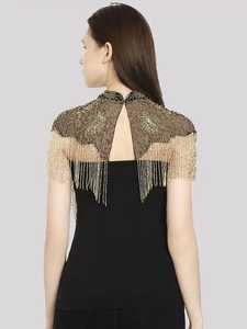 YouLaPan Adult Simple Long Trailing Bride <b>Shawl</b> Wedding Accessories Soft Chiffon Beading <b>Pins</b> Fixed Women Festival Stage Catwalk - Product Image 4