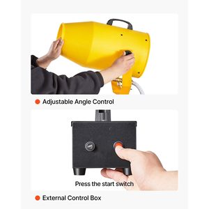 ปืนฉีดโฟมระยะไกล 16.40 ฟุต เครื่องทำฟองสบู่สำหรับงานปาร์ตี้ ถังน้ำ 74 ควอร์ต แบบตั้งพื้นมั่นคง เครื่องทำฟองสบู่ขนาด 9.84 ฟุต - Product Image 6