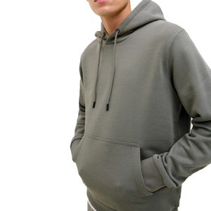 Sweat-shirt unisexe à capuche en molleton épais polyester/coton pour homme, coupe droite, épaules tombantes, style streetwear, effet délavé vintage - Product Image 4