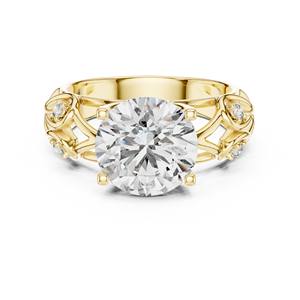 Silver Vintage Lab Grown Diamond Ring Brilliant Cut Side <b>Stones</b> Luxury Fine Jewelry Women Silver ring Vintage Lab grown diamond - Product Image 3