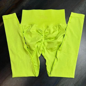 High Waist Solid Color <b>Ankle</b>-Length Leggings for Women Breathable Knitted Spandex Nylon Casual Yoga Pants Summer Style - Product Image 6