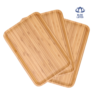 Plateau de service en bambou durable, fait main, écologique, accessoires de cuisine - BLUE LOTUS du Vietnam - Product Image 1