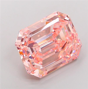Diamant rose vif de 8,53 carats, taille émeraude, cultivé en laboratoire, CVD, IGI, VVS2, excellente qualité de polissage, symétrie parfaite, diamant non monté pour les acheteurs de joaillerie fine - Product Image 4