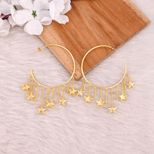 Boucles d'oreilles pendantes vintage en laiton faites à la main pour femmes, bijoux bohèmes uniques, idées cadeaux, boucles d'oreilles créoles en laiton de haute qualité, commande en gros - Product Image 3