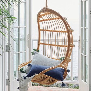 Muebles naturales para exteriores, decoración para el hogar, silla colgante de ratán, hamaca en forma de media luna, sillas columpio. - Product Image 6