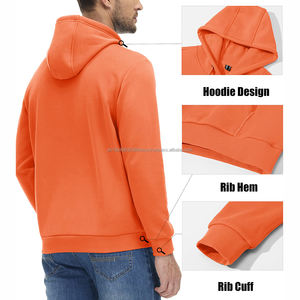 Sweats à capuche légers, vêtements décontractés, coupe ajustée, vente en gros, sweats à capuche en polaire de polyester de haute qualité pour hommes - Product Image 5