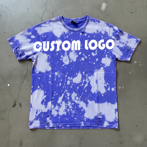 Custom Vintage Acid Wash <b>Black</b> T-Shirt for <b>Men</b> Oversize Distressed Cotton with Logo DTG Print Solid Pattern - Product Image 5